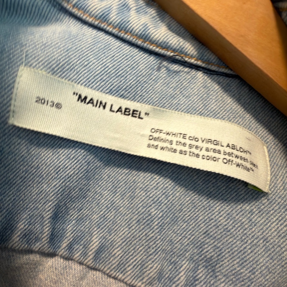 Off-White Blue and White Denim Shirt